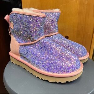 UGG Kids cosmo mini bow sheepskin Boots